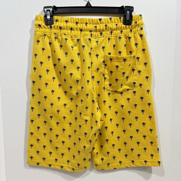 Men's French Terry Pocket Sweat Shorts Small Yellow - Picture 2 of 16